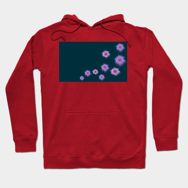 purple abstract flower Hoodie by blue orange abstract